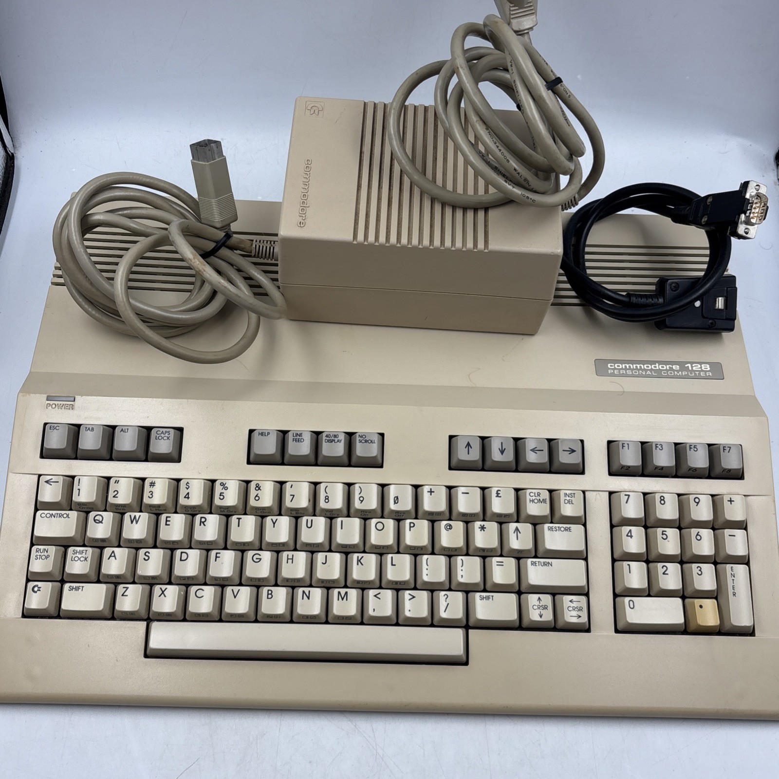 Vintage Commodore 128 Computer Powers On Not Tested with Power Supply AS-IS Vintage Commodore 128 Computer Powers On Not Tested with Power Supply AS-IS