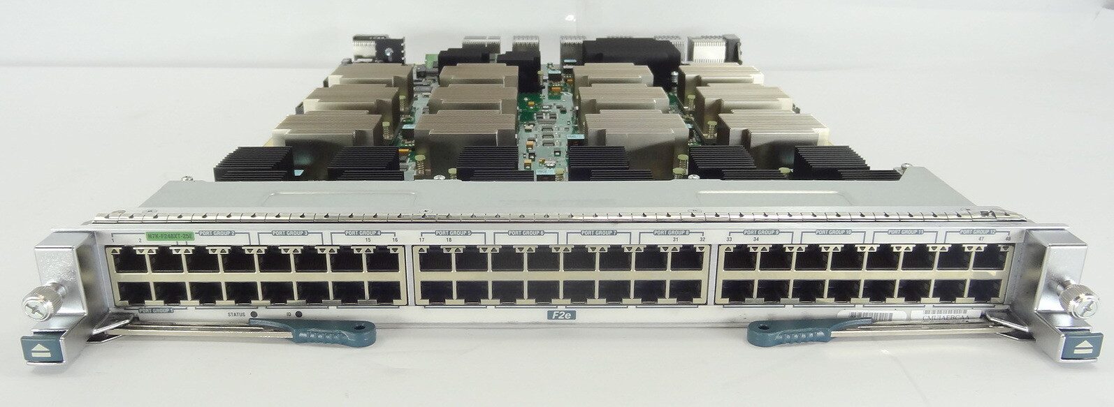 Cisco N7K-F248XT-25E Nexus 48 Port 1Gb/10Gb RJ45 Copper C7010 10GE Switch Module Cisco N7K-F248XT-25E Nexus 48 Port 1Gb/10Gb RJ45 Copper C7010 10GE Switch Module