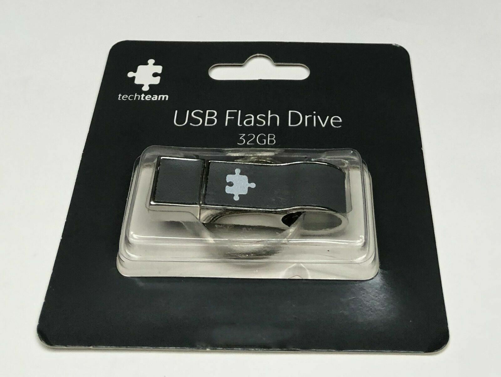 Vodafone Tech Team 32GB USB Keychain Metal Flash Drive – Dark Grey
