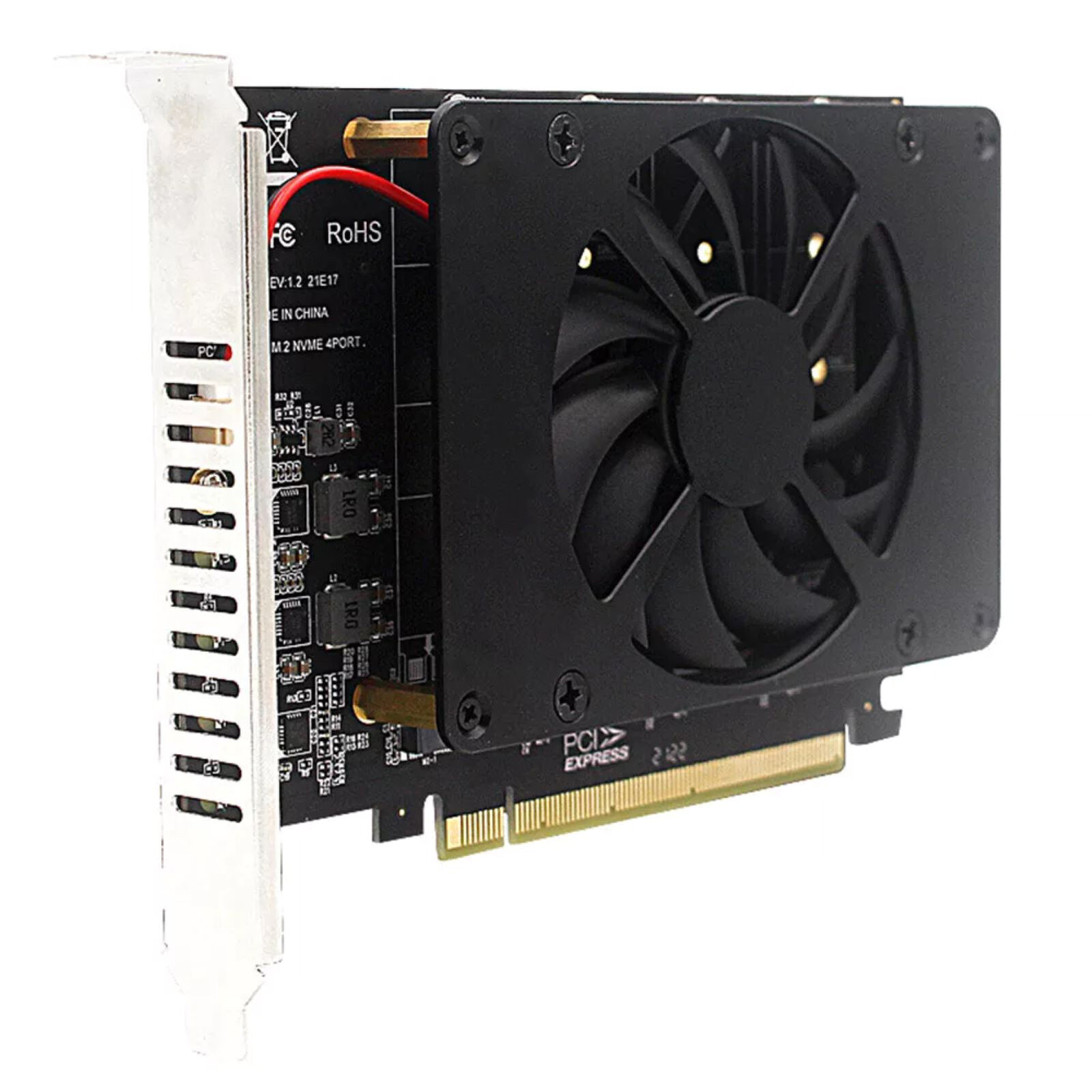 NVME M.2 Adapter Card PCIE X16 Splitter Expansion Controller 4-Disk Soft RAID NVME M.2 Adapter Card PCIE X16 Splitter Expansion Controller 4-Disk Soft RAID