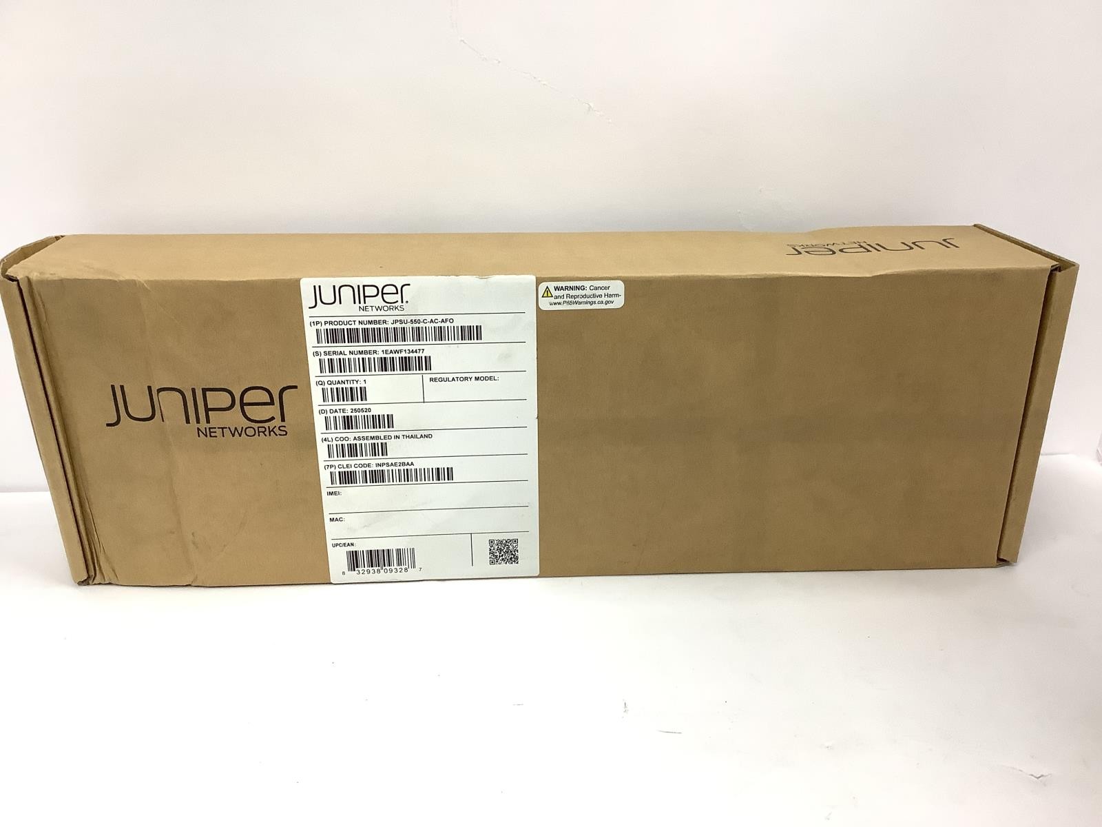 Juniper 550W Power Supply for EX4400 Genuine OEM JPSU-550-C-AC-AFO Juniper 550W Power Supply for EX4400 Genuine OEM JPSU-550-C-AC-AFO