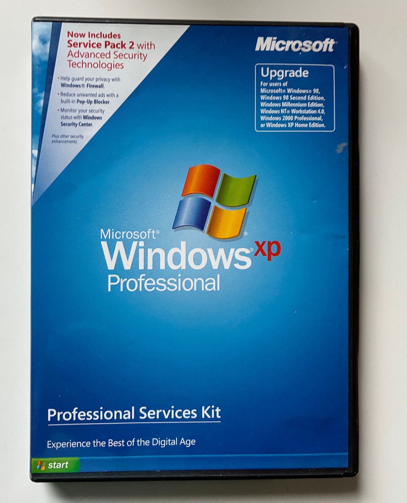 Vintage Microsoft Windows XP Professional Upgrade SP2 Service Pack 2