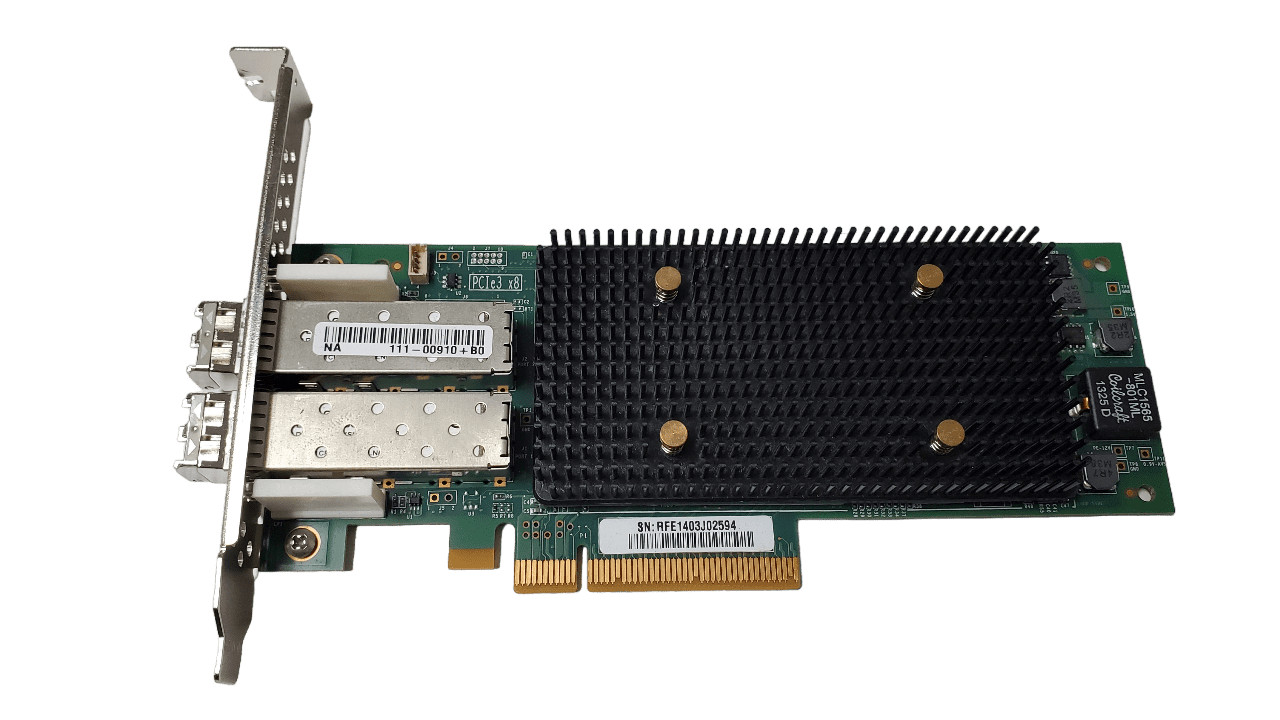 NetApp QLE2672 111-00910+B0 Dual Port 16Gb HBA w/ SFPs Full Height Bracket NetApp QLE2672 111-00910+B0 Dual Port 16Gb HBA w/ SFPs Full Height Bracket