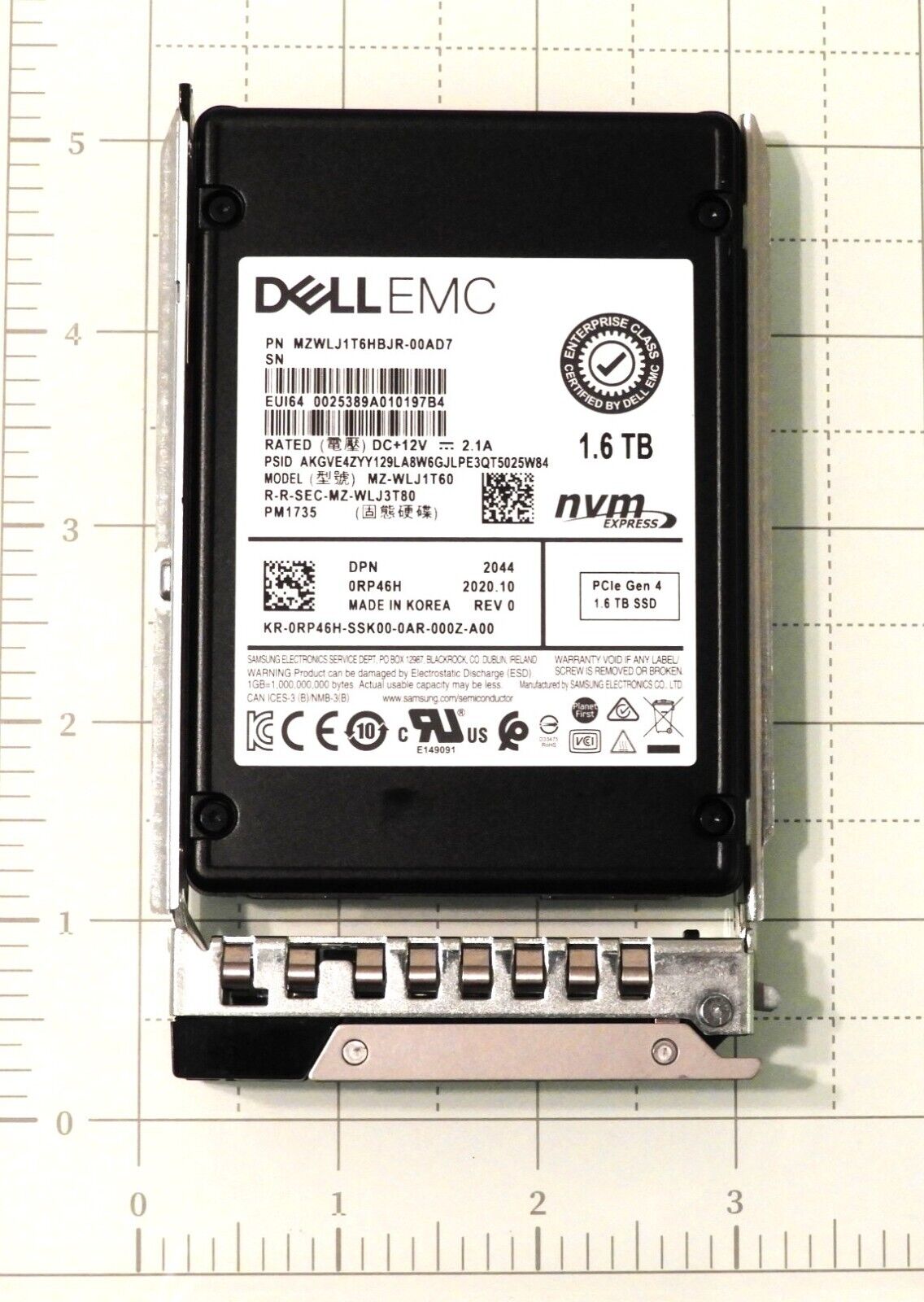 Samsung 1.6tb NVMe Solid State drive (SSD)