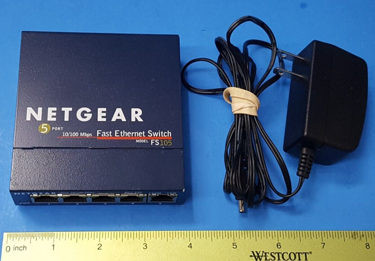NETGEAR 5-Port , FS105 , 10/100 Mbps Fast Ethernet Switch , FS105 v2