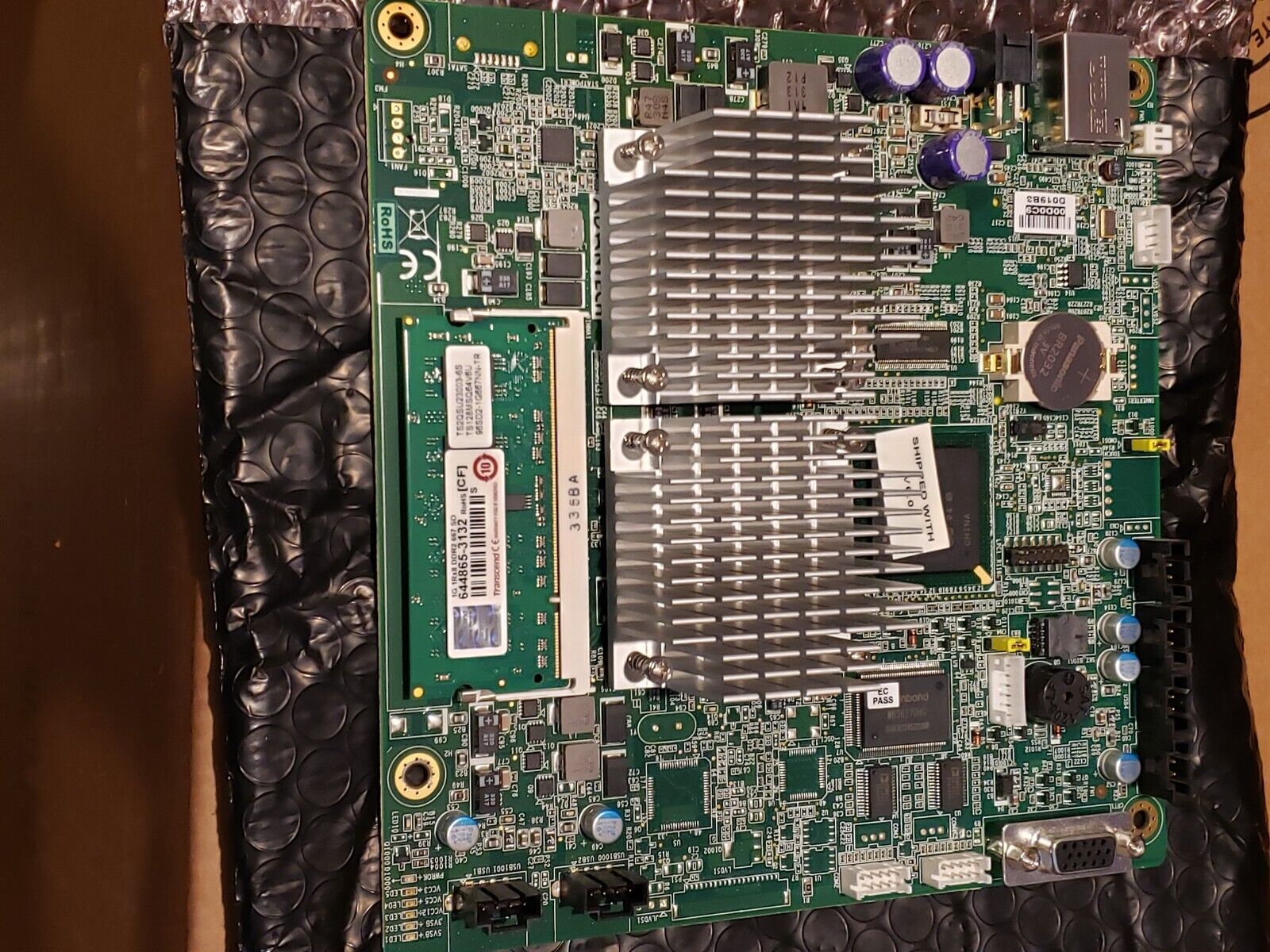 Advantech DAC-BA06-01A2E Main Board with GB flash and 1GM memory card installed