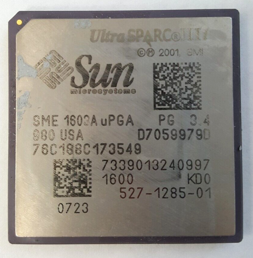SME 1603A Vintage SUN Ultra SPARC IIIi, Ceramic CPU,  uPGA, 980 USA