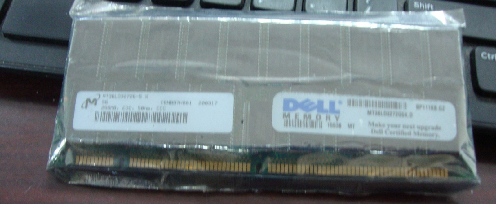 512MB 2x256MB Micron EDO 50ns ECC 168-Pin RAM MT36LD3272G-5X Dell 15538 Vintage 512MB 2x256MB Micron EDO 50ns ECC 168-Pin RAM MT36LD3272G-5X Dell 15538 Vintage