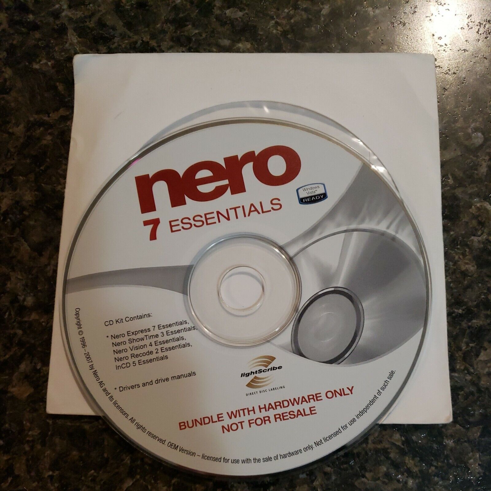 Nero 7 Essentials Software Disc