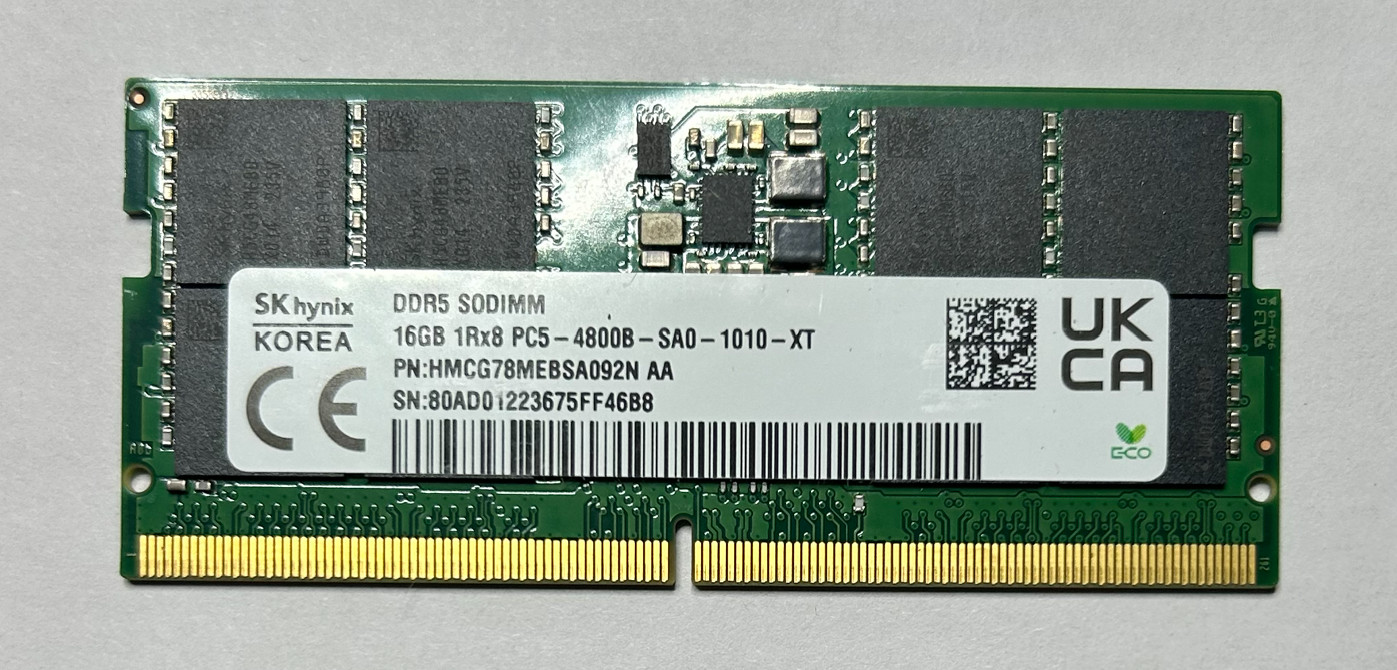 TESTED SK Hynix 16GB 1Rx8 PC5-4800B-SA0-1010-XT Laptop P/N: HMCG78MEBSA092N TESTED SK Hynix 16GB 1Rx8 PC5-4800B-SA0-1010-XT Laptop P/N: HMCG78MEBSA092N