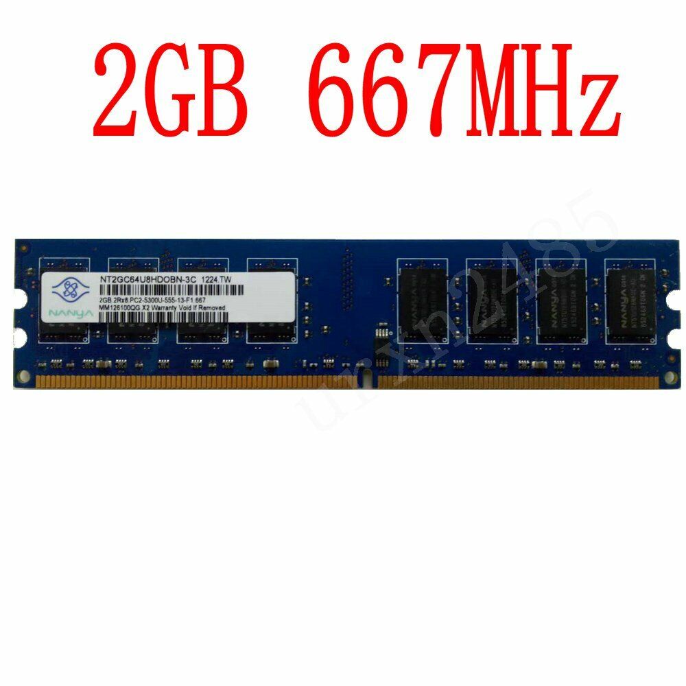 For NANYA 2GB 2G DDR2-667MHz PC2-5300U 240pin DIMM Non-ECC Desktop Intel Memory