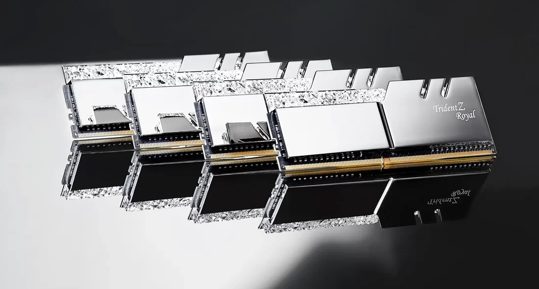 G.SKILL Trident Z Royal 128GB 8x16GB DDR4-3200 C14 RGB RAM F4-3200C14Q2-128GTRS G.SKILL Trident Z Royal 128GB 8x16GB DDR4-3200 C14 RGB RAM F4-3200C14Q2-128GTRS