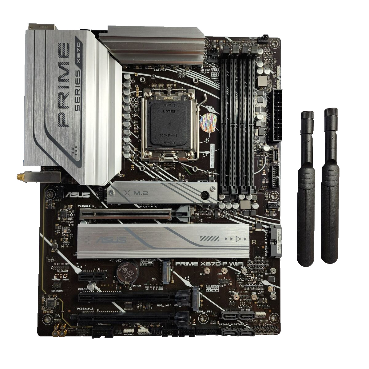 ASUS Prime X670-P WIFI Socket AM5 (LGA 1718) ATX Motherboard (DDR5, 3xM.2)