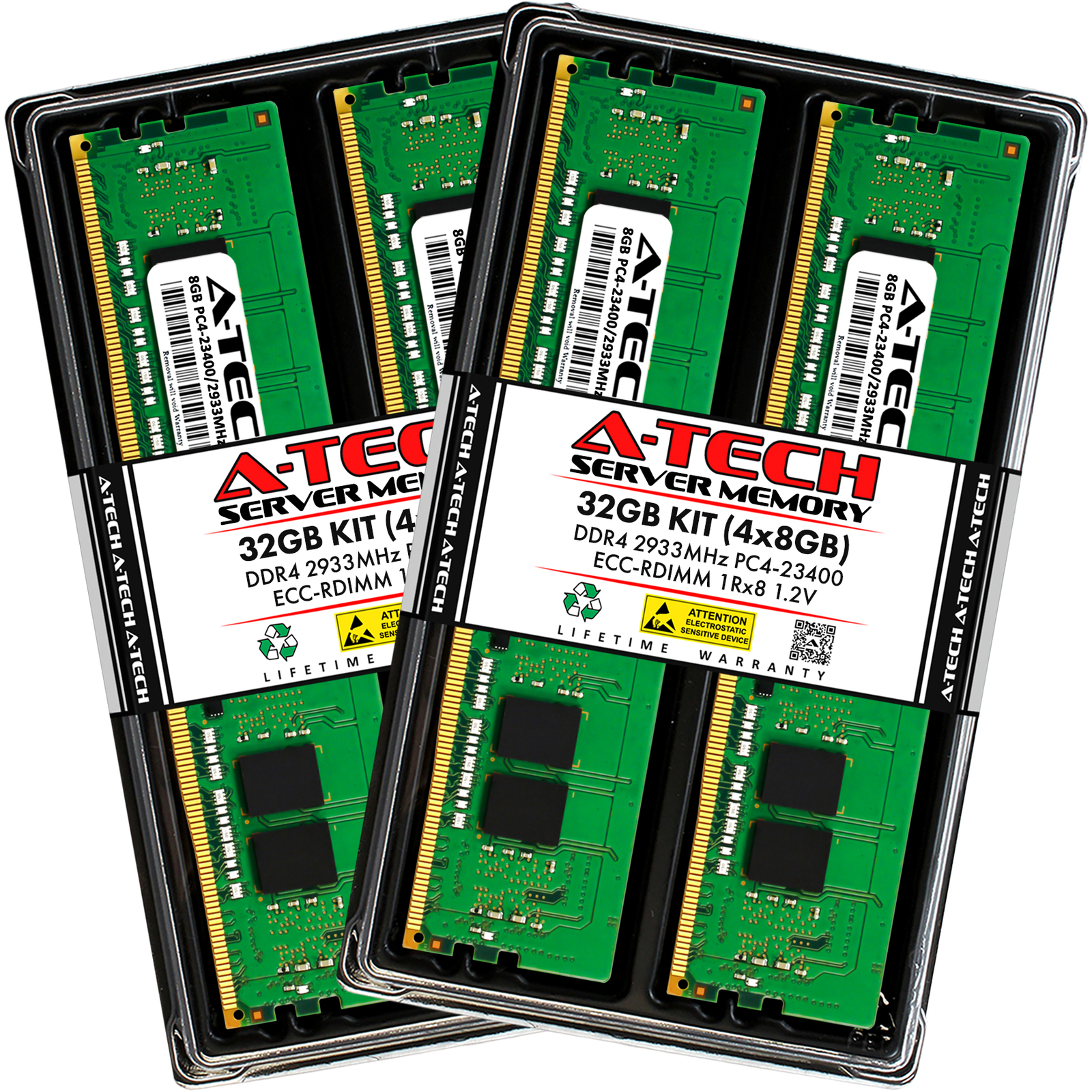 32GB 4x 8GB PC4-2933 RDIMM Supermicro E300-12D-4CN6P E300-12D-8CN6P Memory RAM