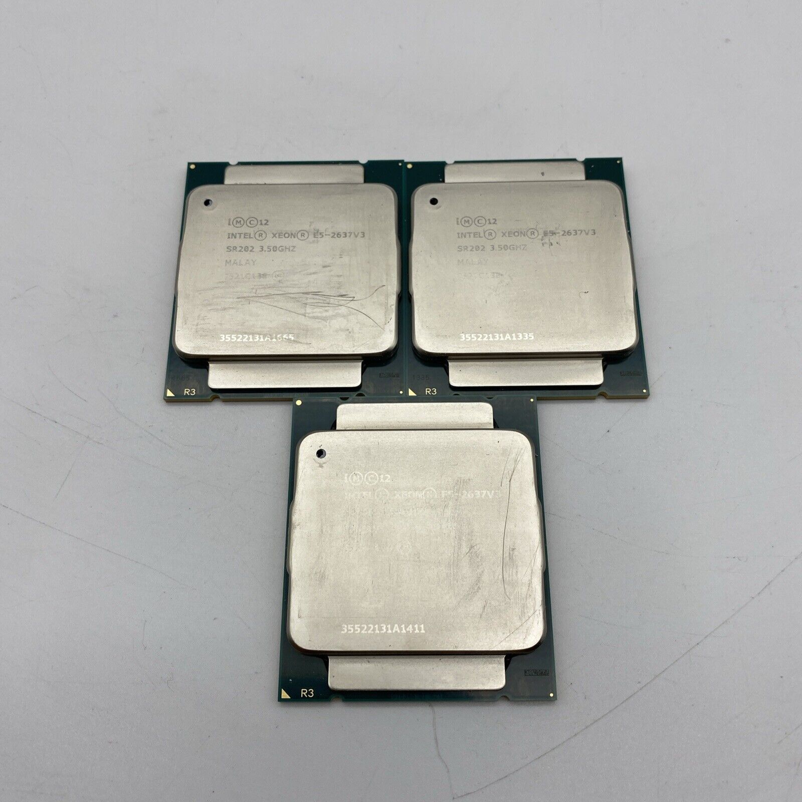 Lot of 3 Intel Xeon E5-2637 V3 Quad Core 3.5GHz 15MB SR202 LGA 2011-3 CPU