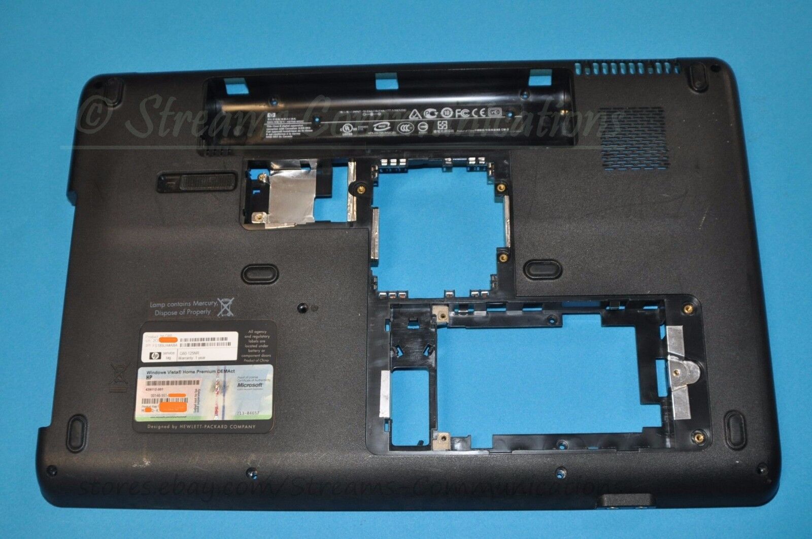 HP G60 Series Laptop Case / Bottom Enclosure (HP G60-125NR) 496825-001 