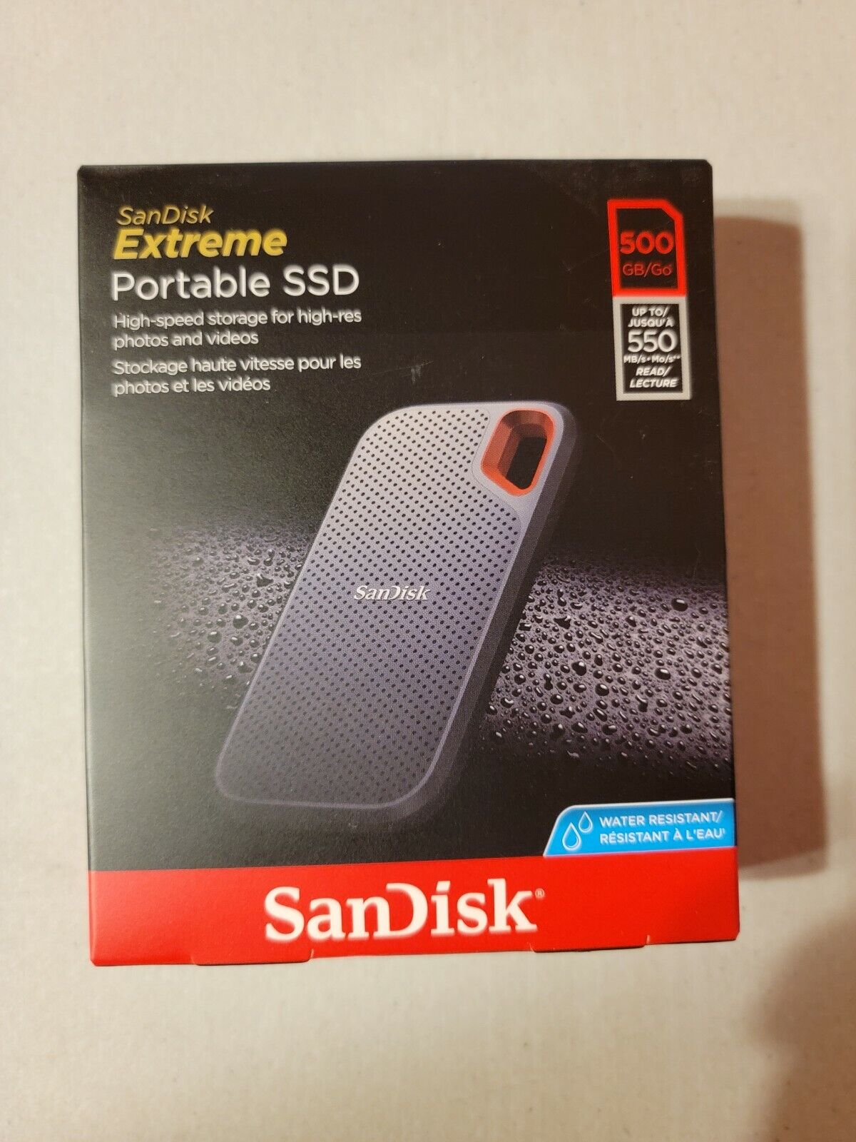NEW - SanDisk Extreme Portable SSD 500gb External Hard Drive - SEALED 