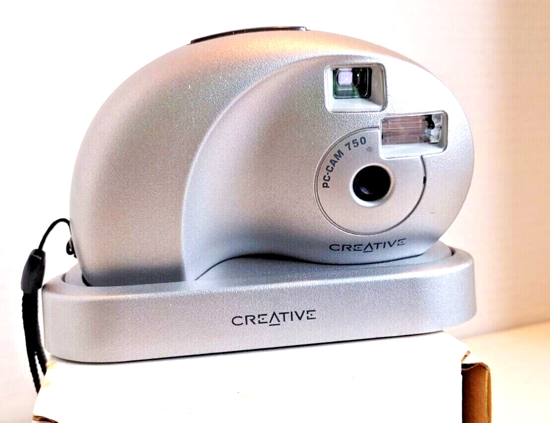 Creative PC Cam 750 Vintage Webcam Camera No Manual No Cables Battery Tested