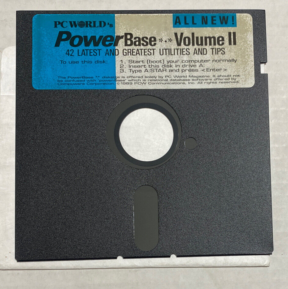 PC World PowerBase Volume II -  MS-DOS PC 5.25\