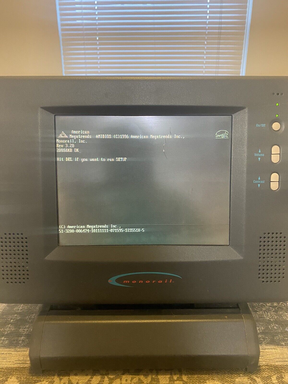 Vintage Computer Sys Monorail 7245 All In One. Working 1996 1st Desktop With LCD