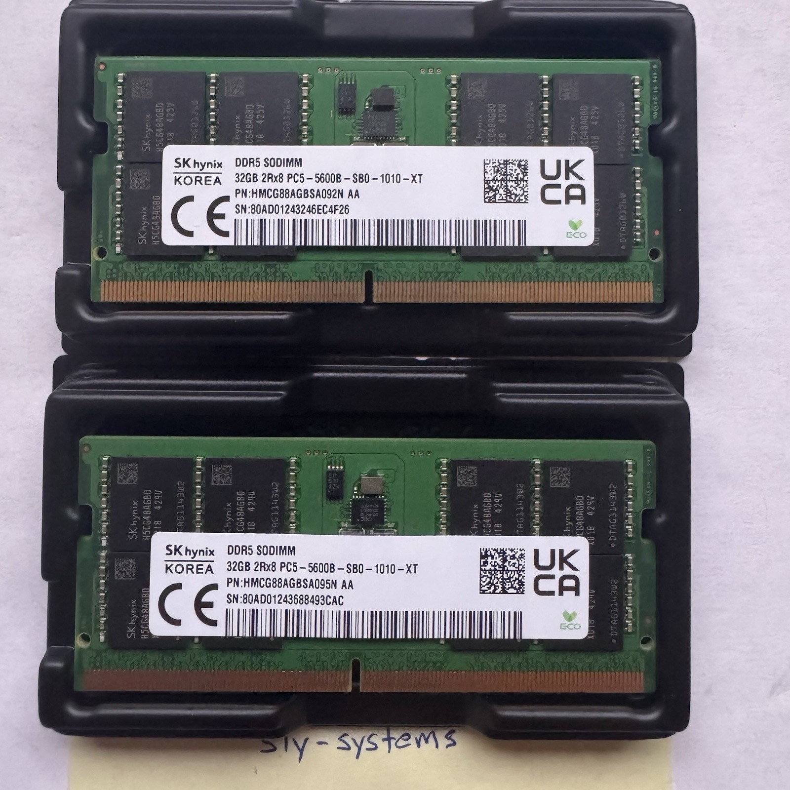 SK HYNIX 64GB DDR5 5600 SODIMM PC5-44800 LAPTOP MEMORY (2x32GB) RAM SK HYNIX 64GB DDR5 5600 SODIMM PC5-44800 LAPTOP MEMORY (2x32GB) RAM