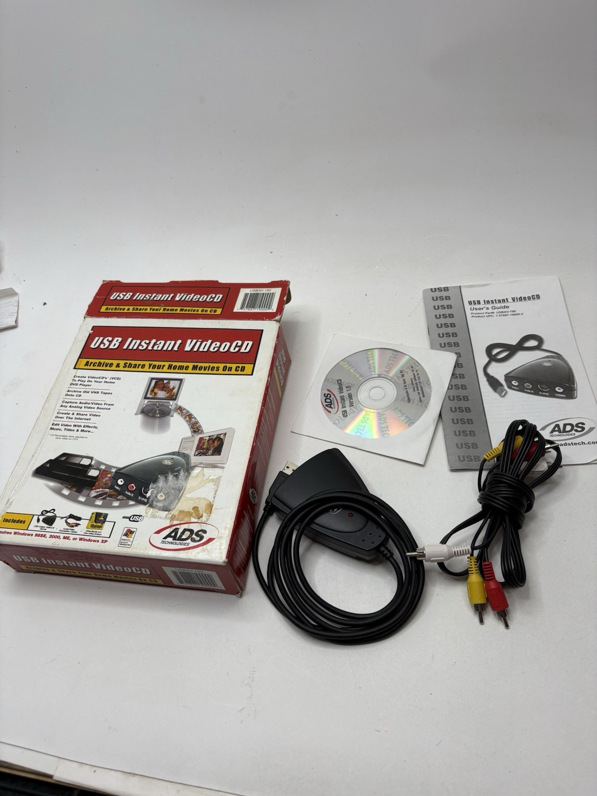 ADS USB Instant VideoCD Capture Device w/ Software, Cables & Manual – Vintage PC ADS USB Instant VideoCD Capture Device w/ Software, Cables & Manual – Vintage PC