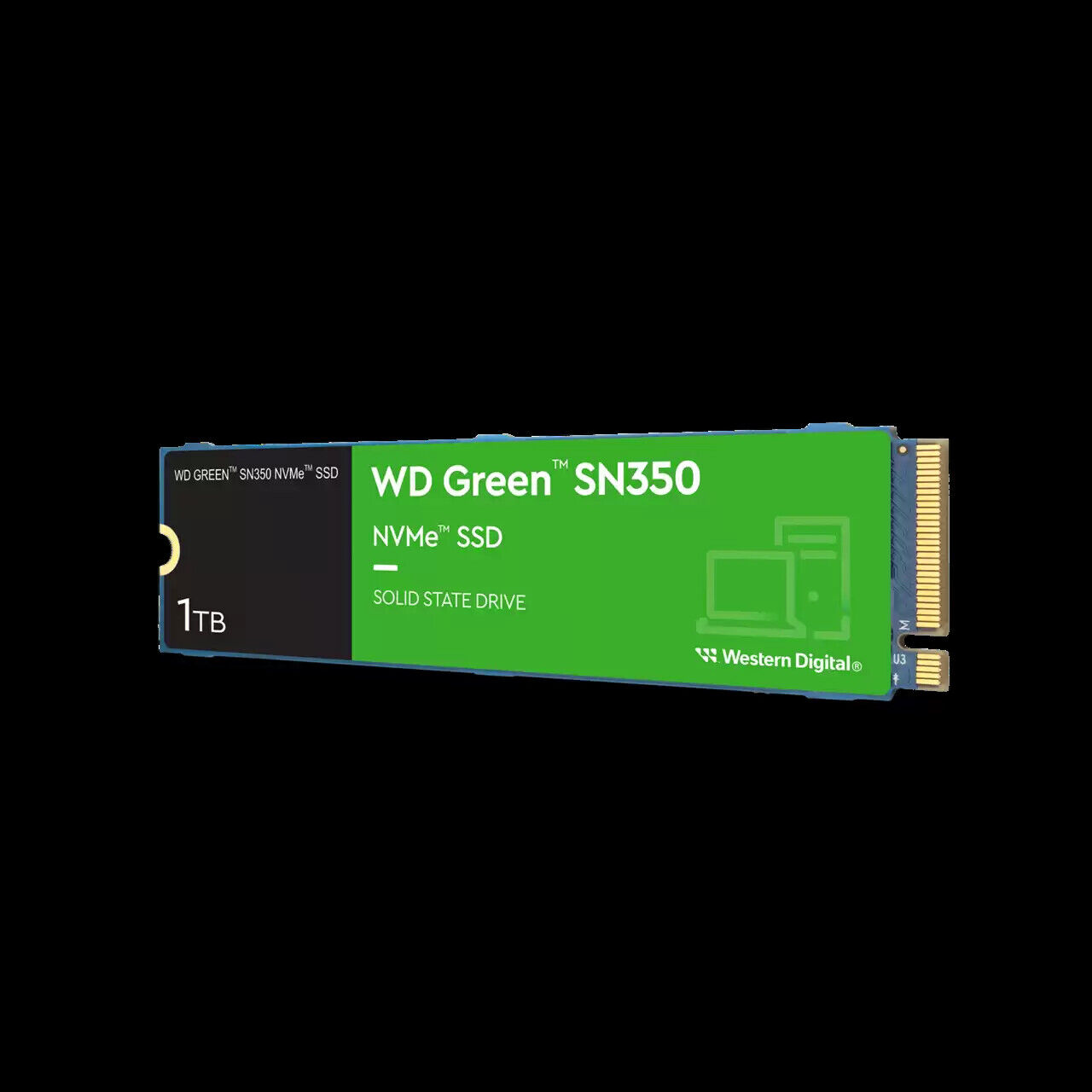 Western Digital 1TB WD Green SN350 NVMe SSD, Internal M.2 2280 - WDS100T2G0C