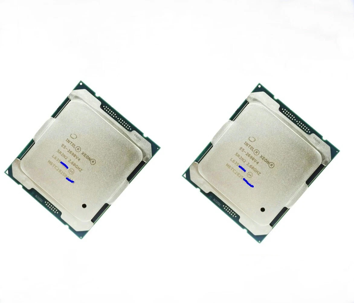 2PCS Intel Xeon E5-2690V4 2.6GHz 14-Core 35MB 120W LGA2011 Server Cpu 2PCS Intel Xeon E5-2690V4 2.6GHz 14-Core 35MB 120W LGA2011 Server Cpu