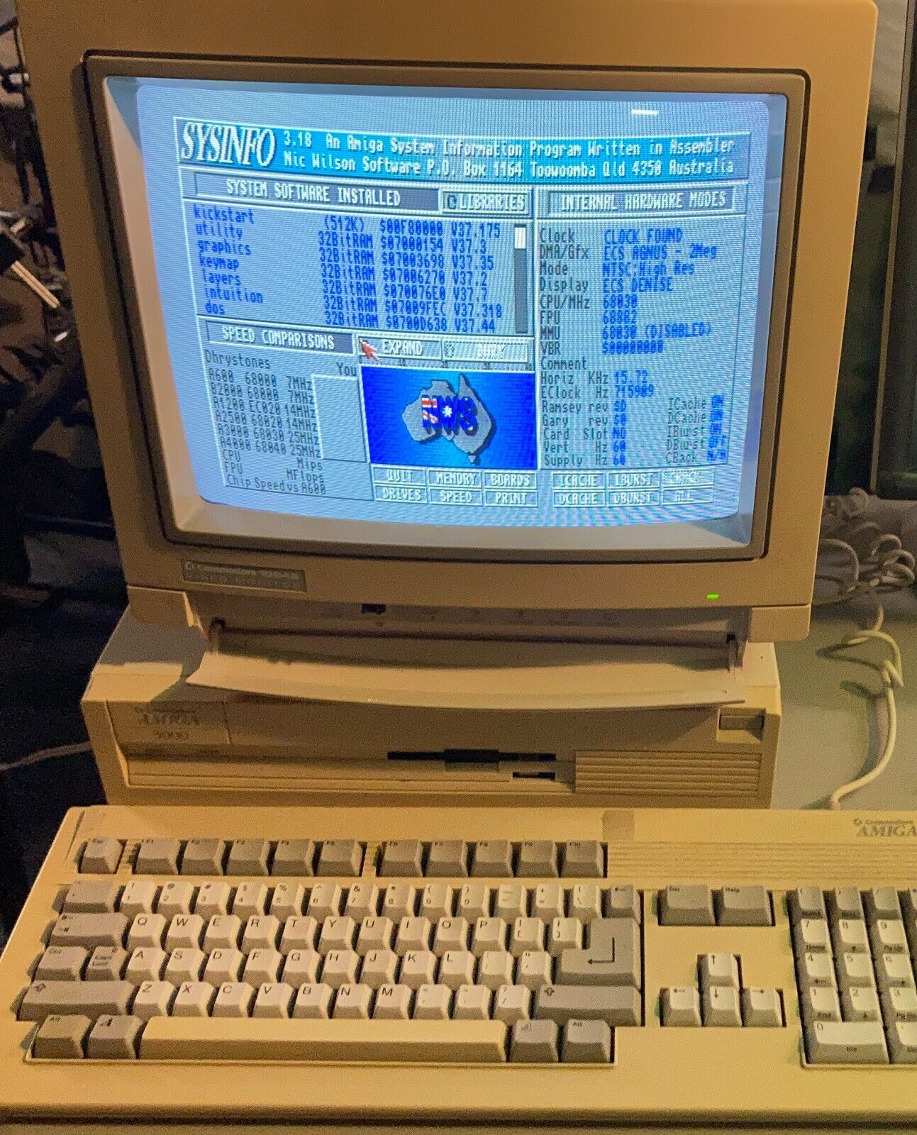 (Rare) Commodore Amiga 3000 w/Monitor and Keyboard