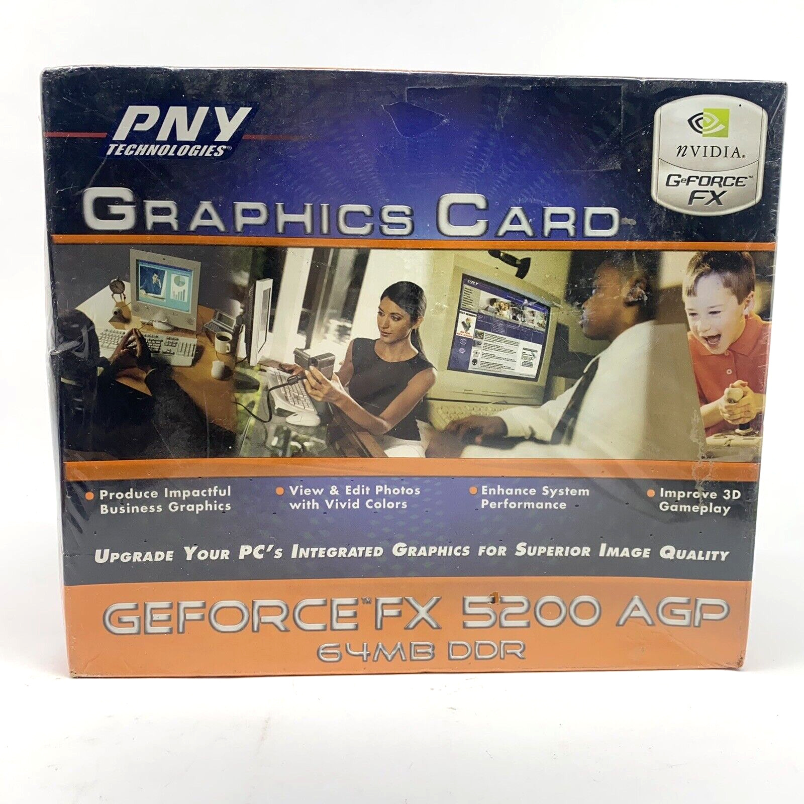PNY Technologies Graphics Card GEFORCE FX 5200 AGP 64MB DDR NVIDA LSFX5264APB