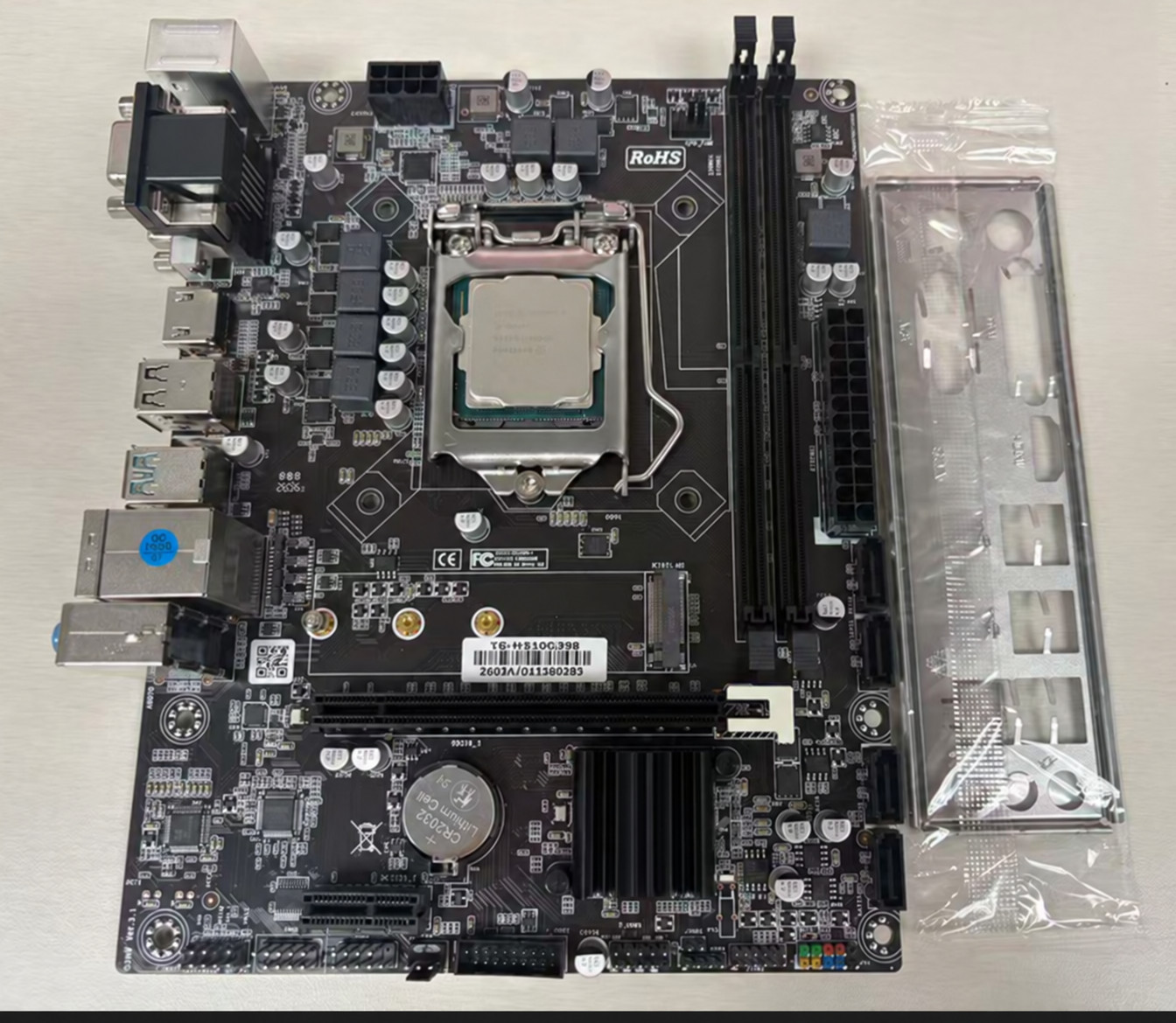 Intel H310 LGA1151 Motherboard w/ i5-8500T CPU DDR4 M.2 NVMe mATX I/O Shield Intel H310 LGA1151 Motherboard w/ i5-8500T CPU DDR4 M.2 NVMe mATX I/O Shield