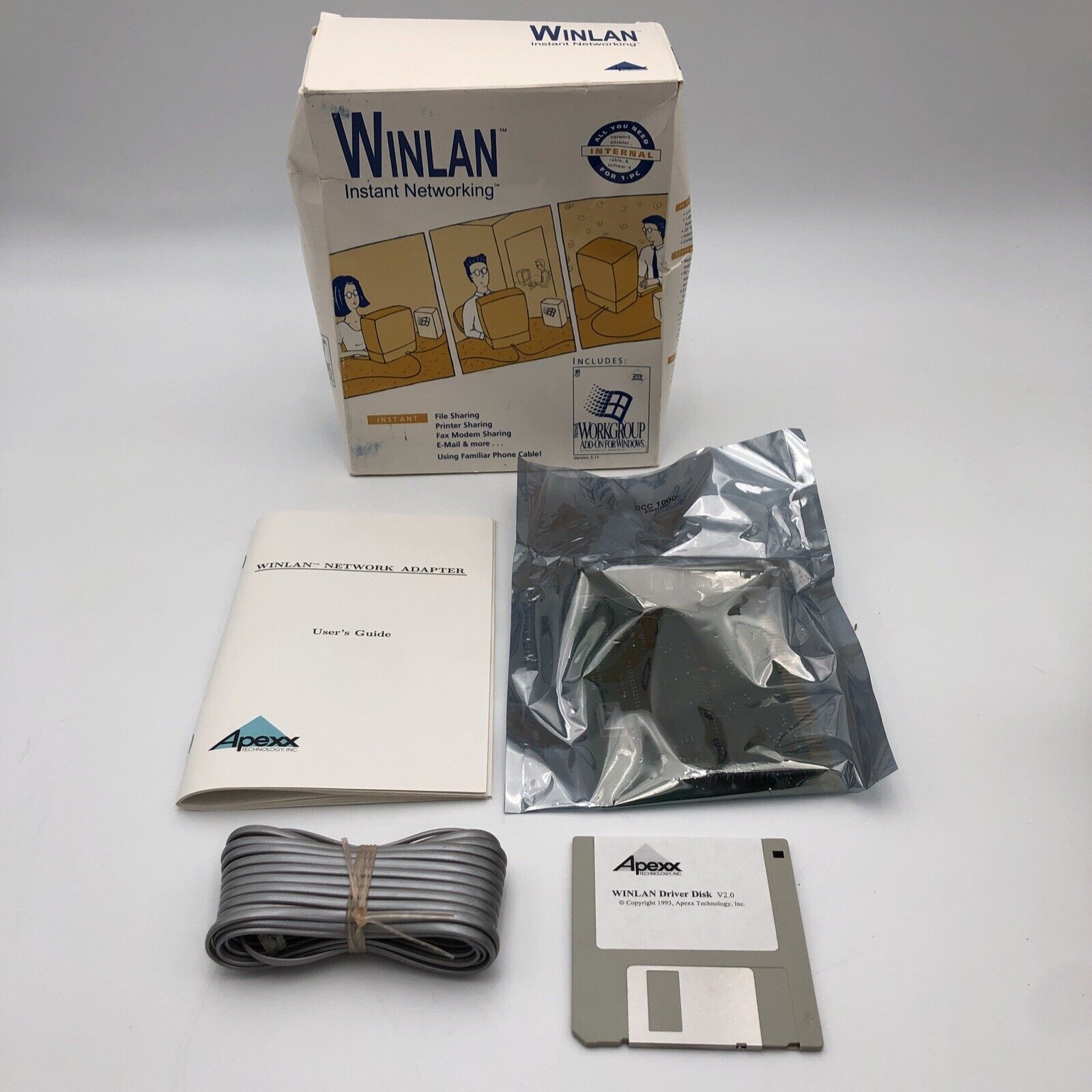 VINTAGE NOS  Winlan Instant Networking Adapter UNTESTED READ