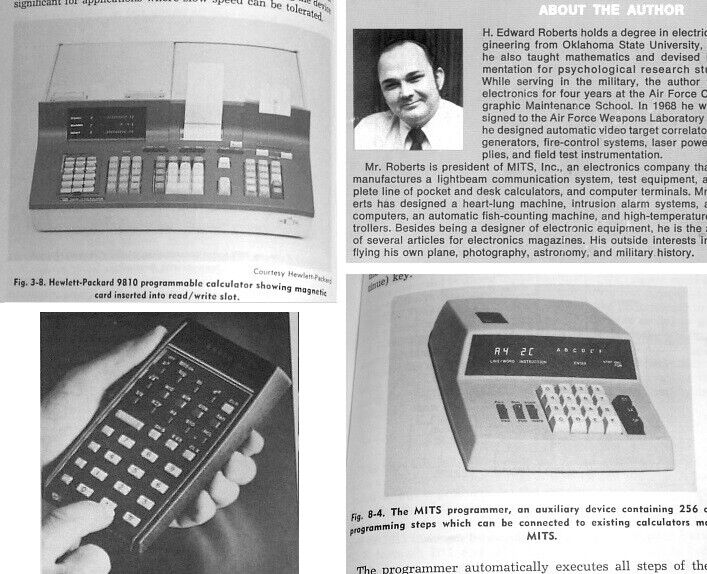 1974 Early Microcomputers by MITS Altair 8800's Ed Roberts HP-9810 Mark-8 Scelbi