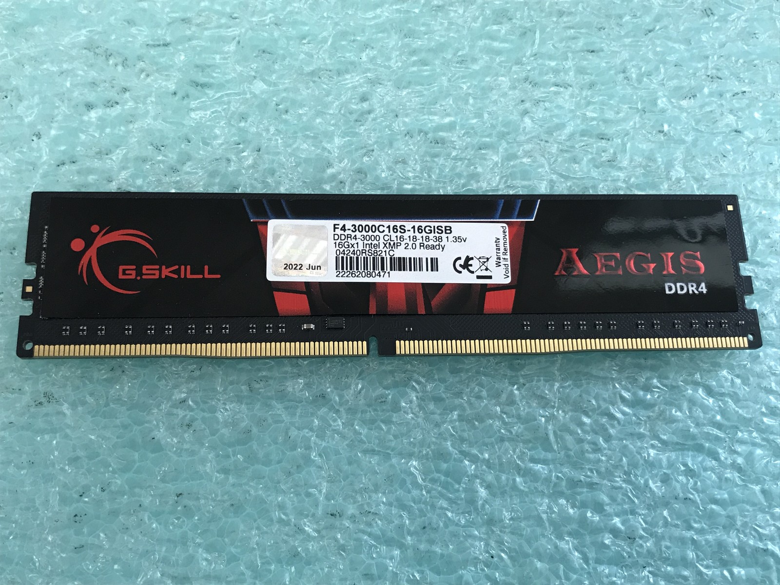 G.SKILL Aegis F4-3000C16S-16GISB 16GB DDR4-3000 DDR4 Desktop RAM - R1104A G.SKILL Aegis F4-3000C16S-16GISB 16GB DDR4-3000 DDR4 Desktop RAM - R1104A
