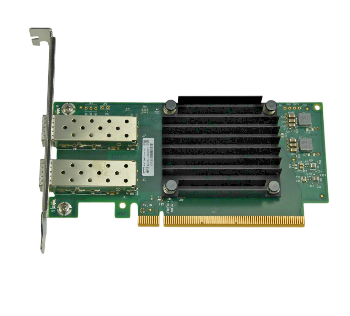 HPE Mellanox MCX512F 10/25GbE SFP28 2-Port PCIe Adapter P13186-001 HPE Mellanox MCX512F 10/25GbE SFP28 2-Port PCIe Adapter P13186-001