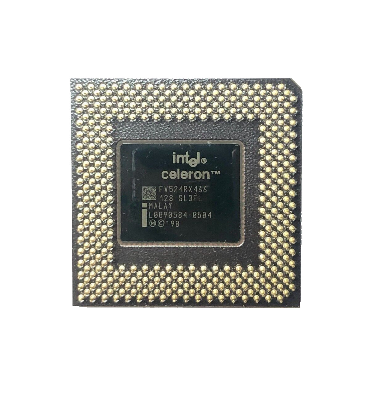 Intel Celeron 466MHz CPU Vintage Processor SL3FL Socket 370 FV524RX466