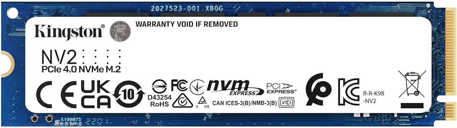 Kingston NV2 250G M.2 2280 NVMe Internal SSD | PCIe 4.0 Gen 4x4 | 250GB, Blue 