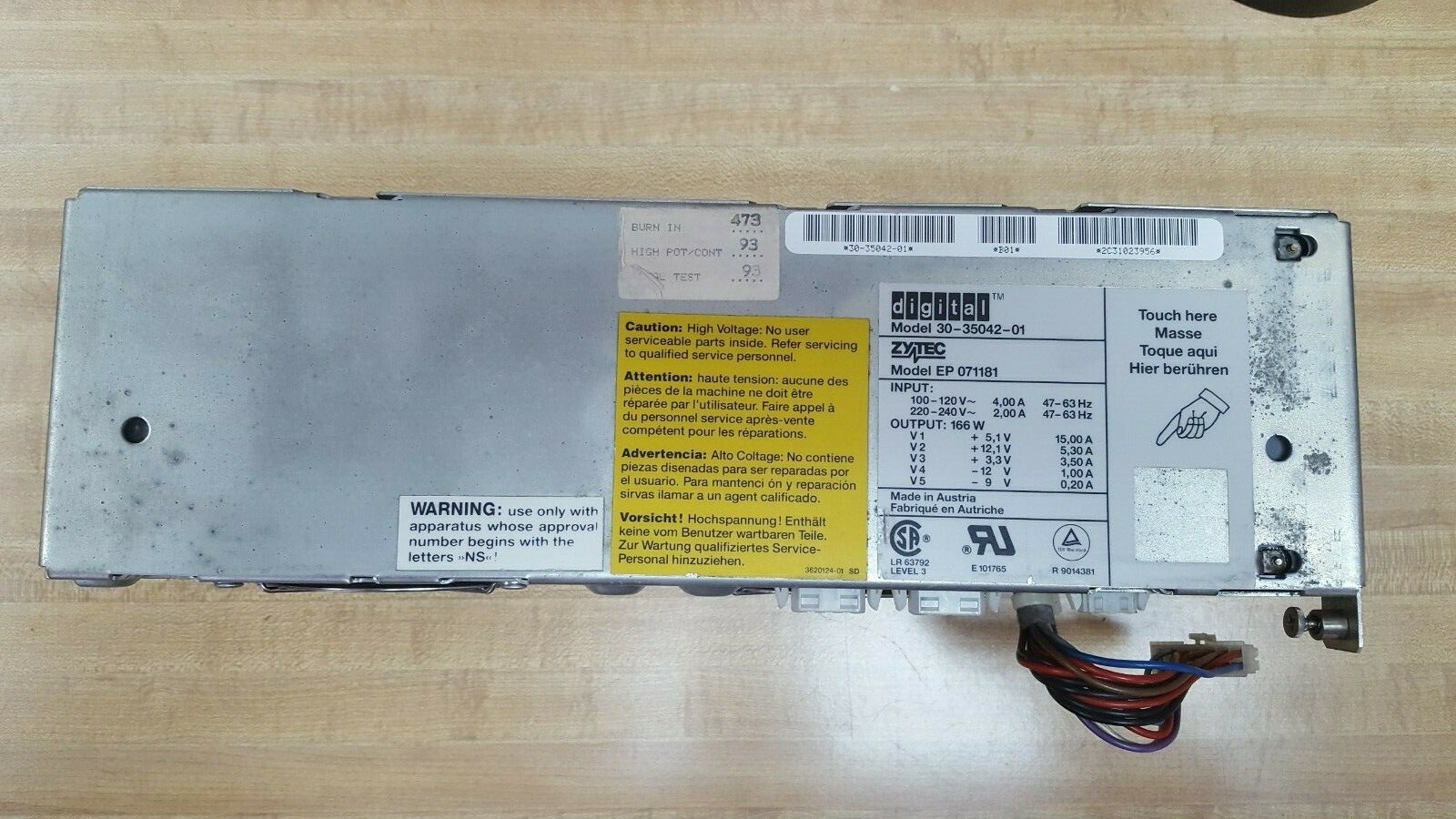DEC (Digital) Computer Power Supply 30-35042-01 / Zytec EP 071181