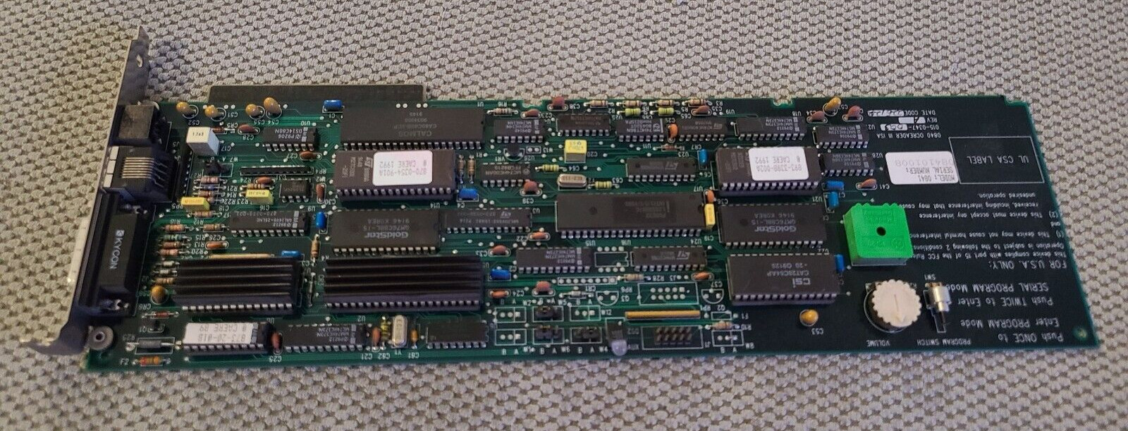 Vintage 1992 Caere Optical Character Reader Control Board
