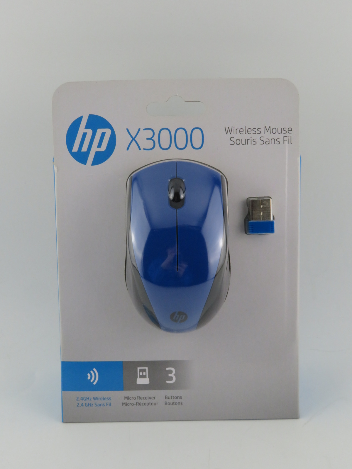 2HW70AA HP X3000 M Blue Wireless Mouse CAN/ENG