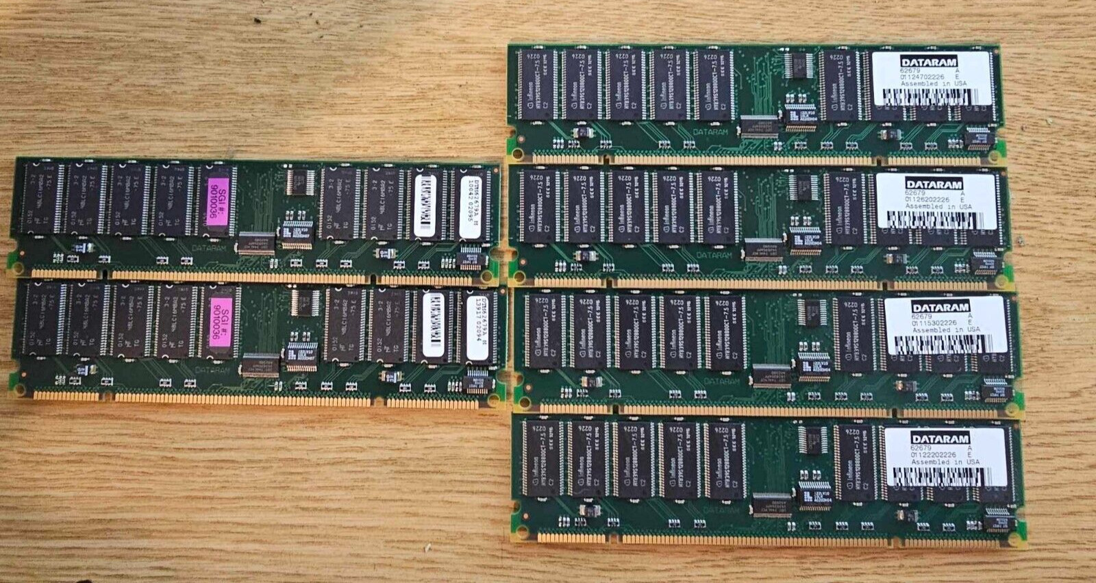 Vintage Retro 6X SGI  9010036 256MB Memory DIMM 32Mx72  Octane 2 DataRam 62679