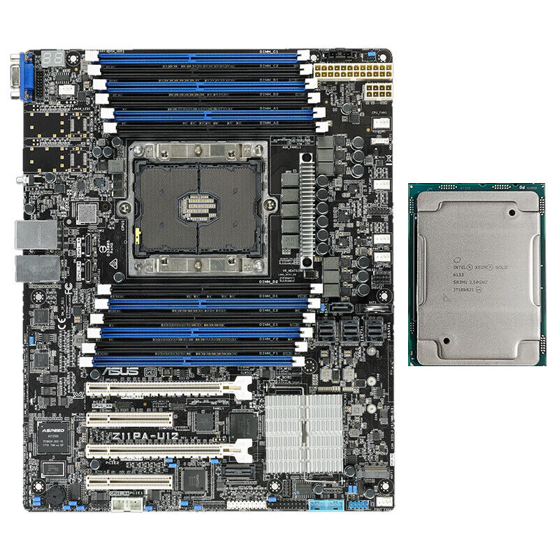 ASUS Z11PA-U12 Server Motherboard C621 With Intel Xeon Gold 6138 CPU
