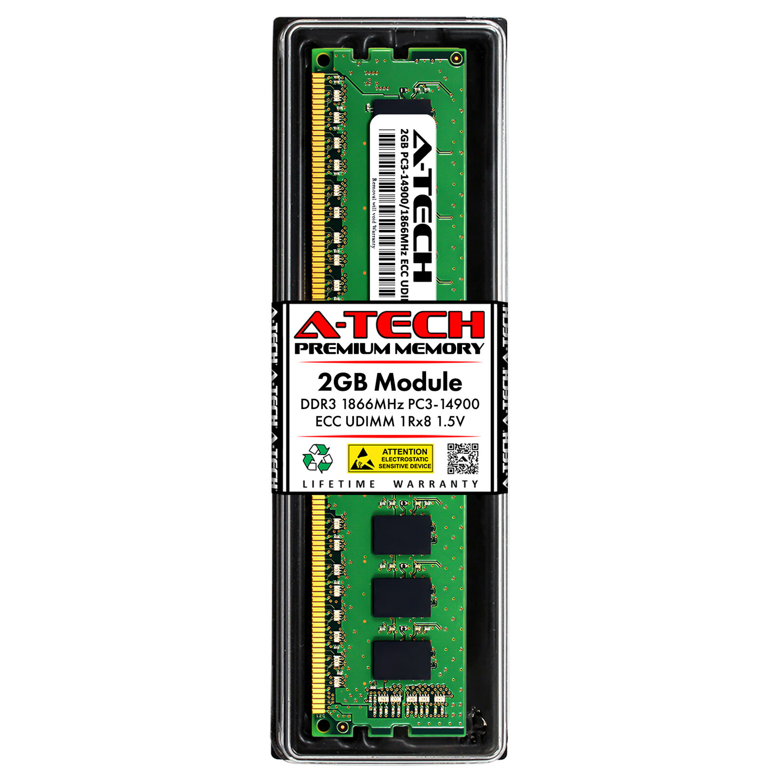 2GB DDR3-1866 1Rx8 PC3-14900 ECC UDIMM (HP E2Q90AA Equivalent) Server Memory RAM