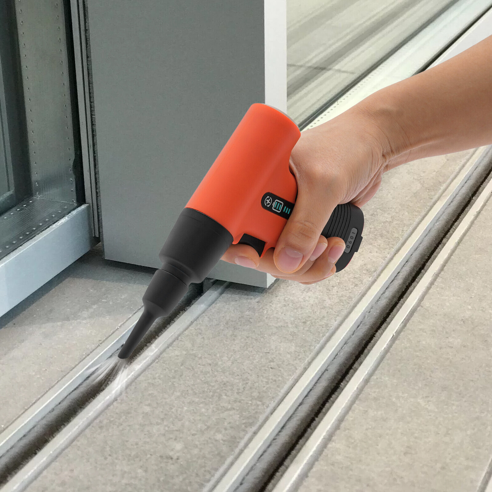Cordless 2-in-1 Air Duster & Mini Vacuum 13,000 RPM 150W 7.4V 3000mAh Orange Cordless 2-in-1 Air Duster & Mini Vacuum 13,000 RPM 150W 7.4V 3000mAh Orange