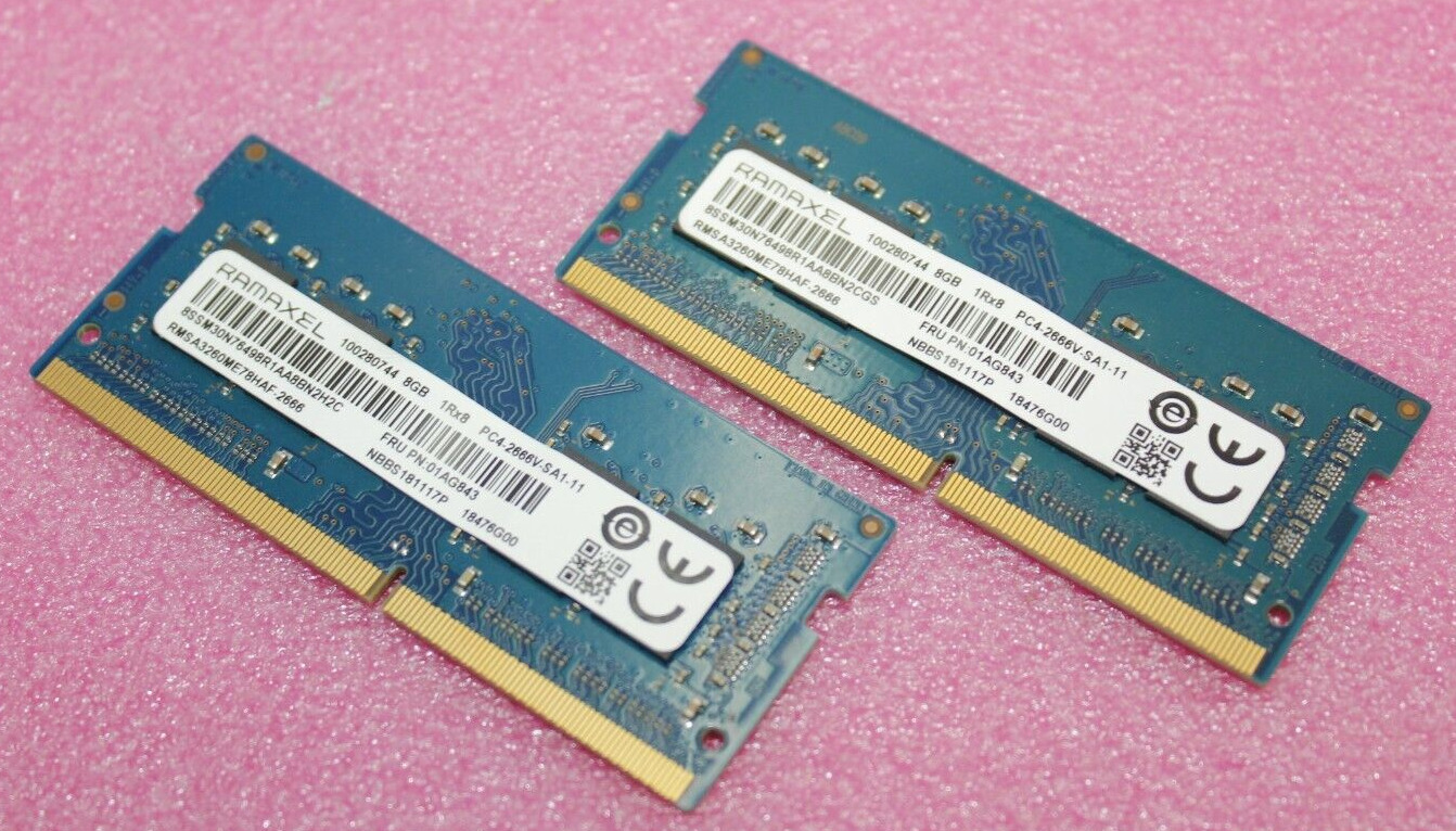 Ramaxel 16GB (2X8GB) PC4-2666V DDR4 Laptop Memory Ram RMSA3260MH78HAF-2666