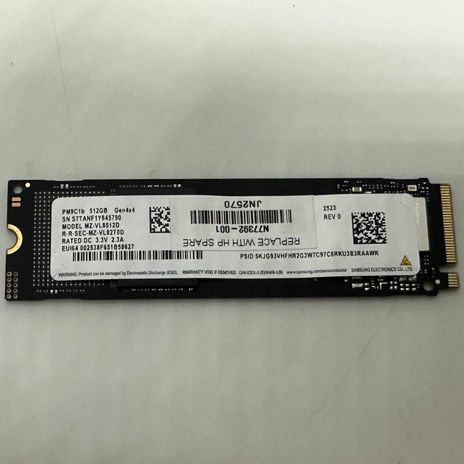 Samsung PM9C1B 512GB NVMe PCIe Gen4x4 M.2 2280 SSD Drive Samsung PM9C1B 512GB NVMe PCIe Gen4x4 M.2 2280 SSD Drive