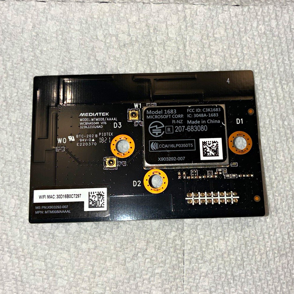 Original OEM Microsoft Xbox ONE S (Slim) Internal Wifi Module Card (1683) Original OEM Microsoft Xbox ONE S (Slim) Internal Wifi Module Card (1683)