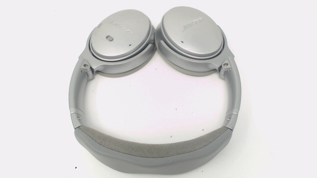 Bose QC 35 Series I 1 Silver Wireless Headphones NO EAR PADS/RIPPLED HEADBAND