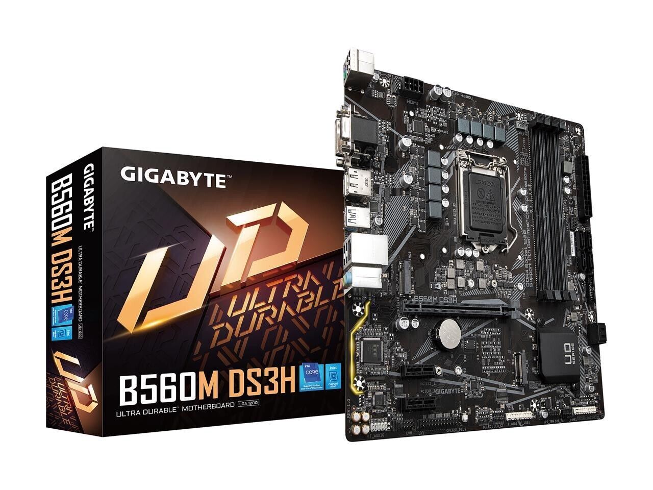 (Factory Refurbished) GIGABYTE B560M DS3H LGA 1200 Micro ATX Intel Motherboard