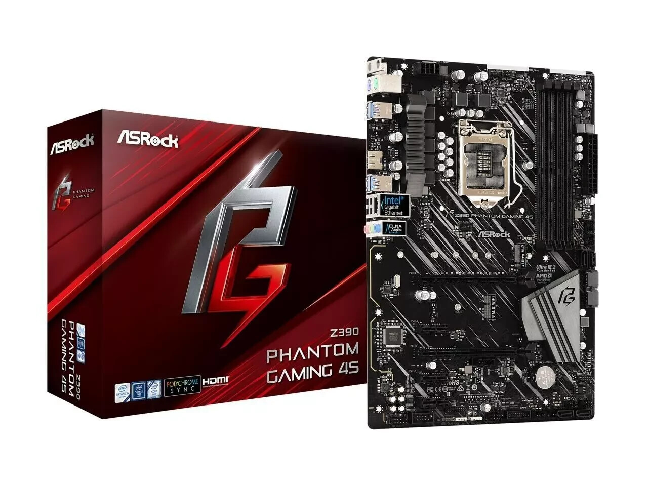 ASRock Z390 PHANTOM GAMING 4S LGA 1151 Intel Z390 ATX Motherboard ASRock Z390 PHANTOM GAMING 4S LGA 1151 Intel Z390 ATX Motherboard